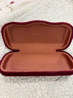 Gucci Burgundy Velvet Eyewear Case
